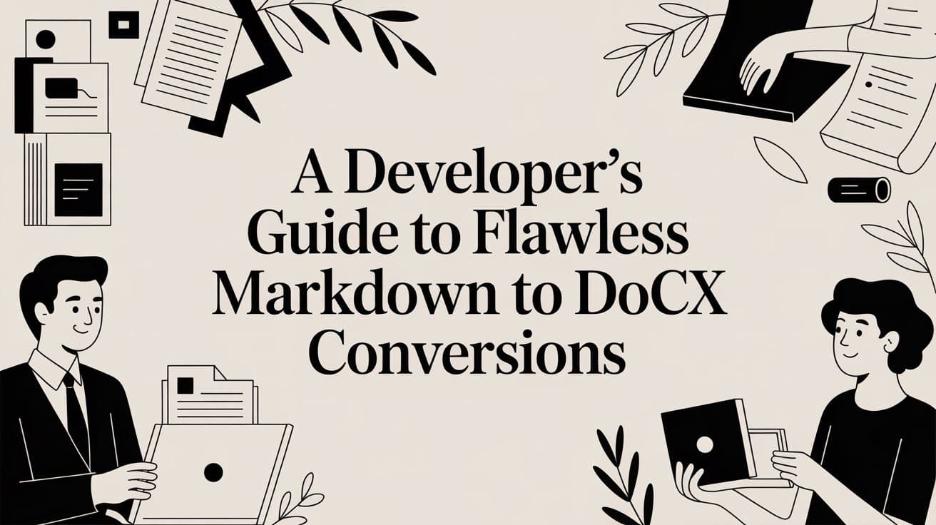A Developer's Guide to Flawless Markdown to DOCX Conversions