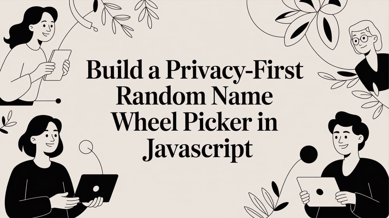 Build a Privacy-First Random Name Wheel Picker in JavaScript