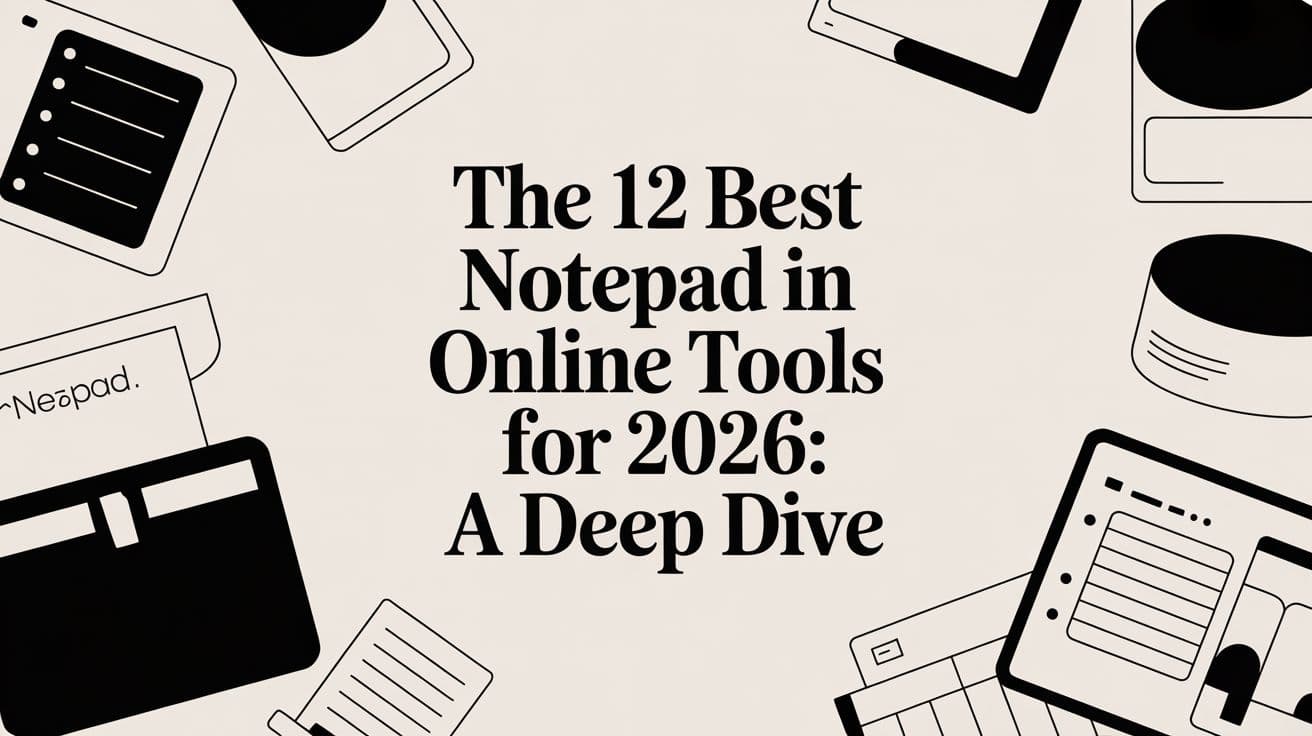 The 12 Best Notepad in Online Tools for 2026: A Deep Dive