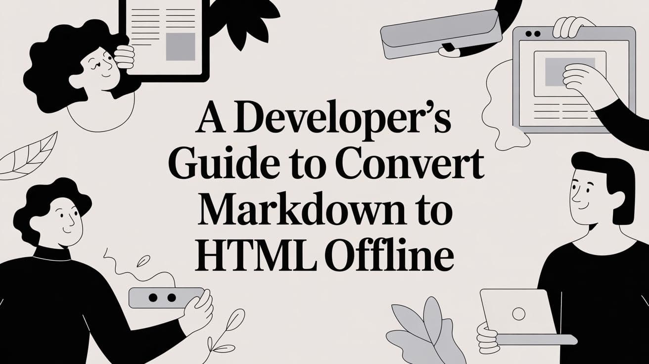 A Developer's Guide to Convert Markdown to HTML Offline